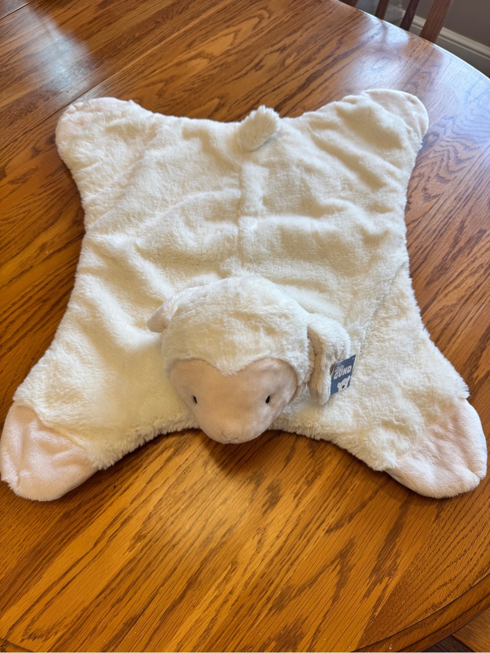 Baby Gund Comfy Cozy Lamb Cream Plush Security Blanket Lovey Sheep Lopsy